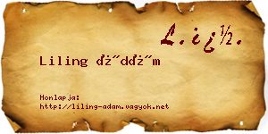 Liling Ádám névjegykártya